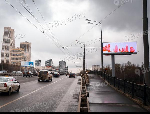 Рекламная конструкция Ленинградское ш., д. 20, корпус 1., пересечение с ул. Адмирала Макарова (A) из центра (Фото)