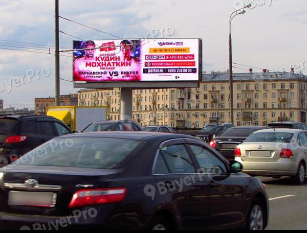 Рекламная конструкция Мира проспект, 81 Б стр.1 (Крестовский путепровод) (B) из центра (Фото)