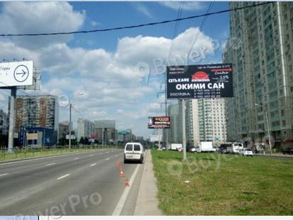Рекламная конструкция Комсомольский пр-т, напротив д.9 (левая сторона по ходу движения от Октябрьского проспекта, дублер Комсомольского Проспекта) (Фото)