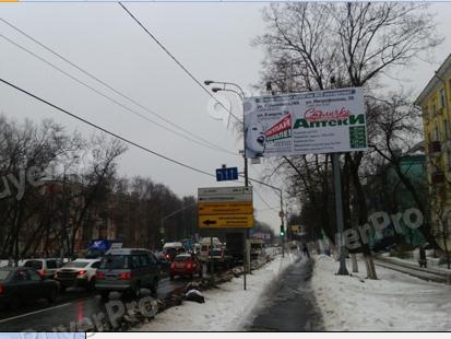 Рекламная конструкция Октябрьский проспект, начало д. 296 (правая сторона по ходу движения из г.Москвы) (Фото)