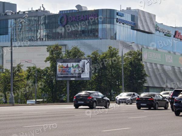 Рекламная конструкция Кутузовский пр-т, д. 55, (у 6 оп. после съезда на Староможайское ш.) (Фото)