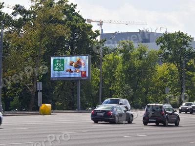 Рекламная конструкция Кутузовский пр-т, д. 53, (13 оп. после съезда на Староможайское шоссе)  (Фото)
