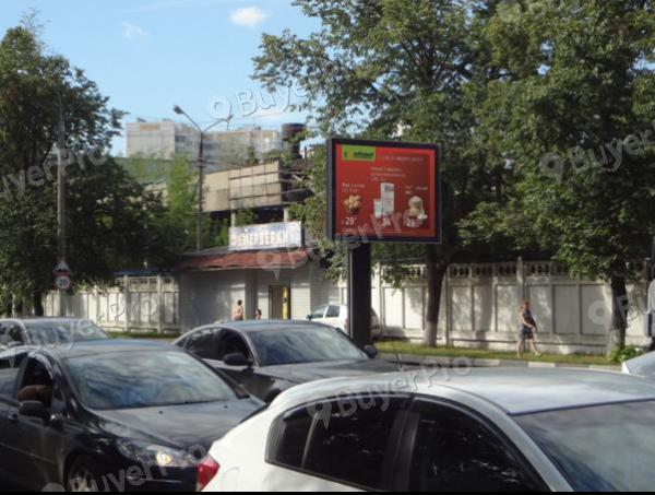 Рекламная конструкция г. Люберцы, Октябрьский проспект, д. 123 Б (левая сторона по ходу движения из Москвы) (Фото)