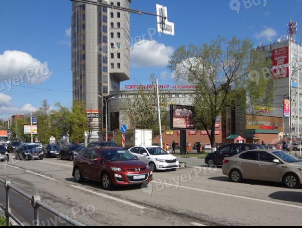 Рекламная конструкция г. Люберцы, Октябрьский проспект, напротив д. 142 А, на пересечении с ул. Красная (левая сторона по ходу движения из Москвы) (Фото)