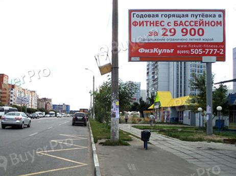 Рекламная конструкция г. Королев, Космонавтов проспект д.26, начало дома, 197A (Фото)