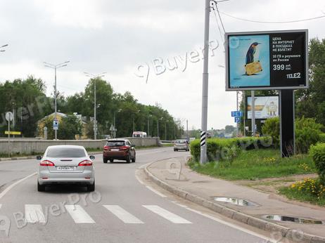 Рекламная конструкция г. Сергиев Посад, Московское шоссе в р-не д. 4 (лево), съезд со Скобяного шоссе в центр, CB12A (Фото)