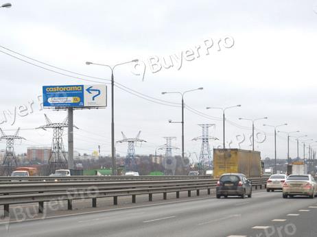 Рекламная конструкция М2 Крым (Симферопольское шоссе), км 33+900 право (км 13+000 от МКАД), в Москву, №S49B (Фото)