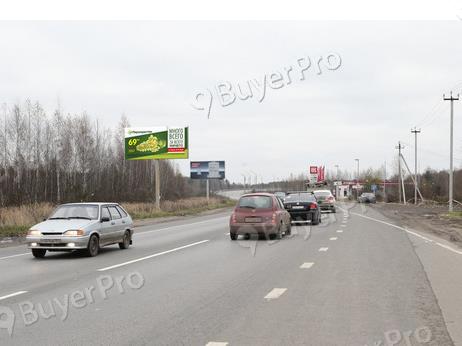 Рекламная конструкция г/п Кратово, Егорьевское шоссе, за 400 метров перед Хрипанской эстакадой (за 300 метров перед АЗС «Лукойл») из Москвы слева (Фото)