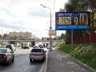 Рекламная конструкция Рублевское ш., нечетная сторона, 30м до съезда на Можайское ш. (Фото)