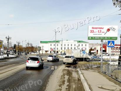 Рекламная конструкция г. Ногинск, въезд на мост через р. Клязьма, с пл. Ленина (лево) (Фото)