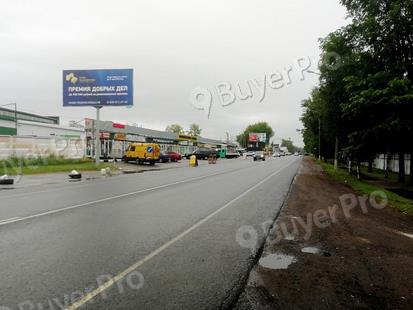 Рекламная конструкция г. Ногинск, Электростальское шоссе, у д. 25 (начало здания) (Фото)