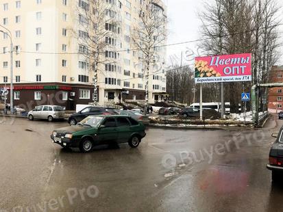 Рекламная конструкция г. Клин, Бородинский пр-д., д. 23 (при повороте) право (Фото)