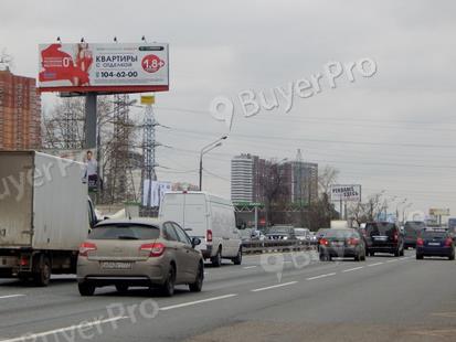 Рекламная конструкция Ленинградское ш., 2500м от МКАД, при движении в Москву (Фото)