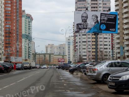 Рекламная конструкция г. Красногорск, Павшинская пойма, Павшинский б-р, д.4, справа (Фото)
