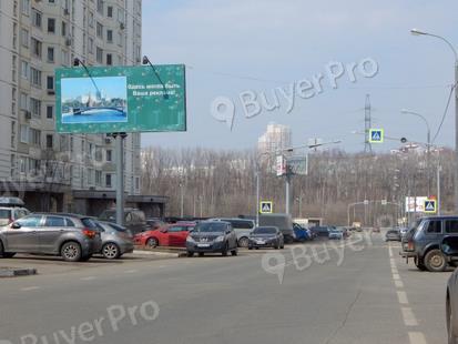 Рекламная конструкция г. Красногорск, Павшинская пойма, Павшинский б-р, д.4, справа (Фото)