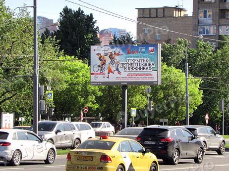Рекламная конструкция Вернадского проспект, дом 15, после пересечения с улицей Крупской, добавочная разделительная полоса (Фото)