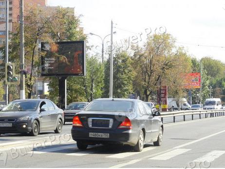 Рекламная конструкция Октябрьский пр-т, д.127, слева, поз.2, г.Люберцы (Фото)