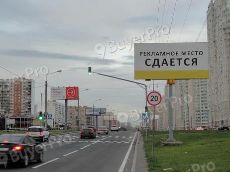 Рекламная конструкция Комсомольский пр-т, д.4А, справа,(1,140км), г.Люберцы (Фото)