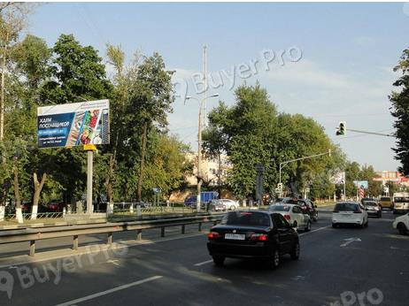 Рекламная конструкция Октябрьский пр-т, д.123, слева из Москвы, светофор, г.Люберцы (Фото)