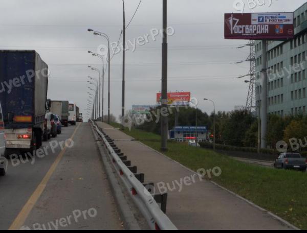 Рекламная конструкция г. Реутов, Горьковское шоссе, ул. Северный проезд, д.4 (размер 4х12м) (Фото)