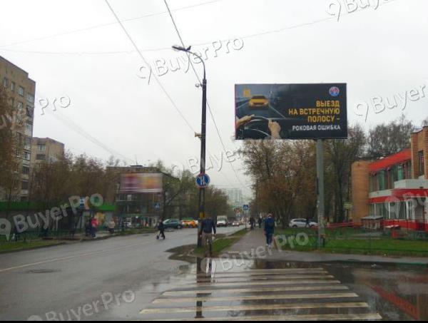 Рекламная конструкция г. Люберцы, ул. Толстого пересечение с ул. Коммунистическая, справа из Москвы (Фото)