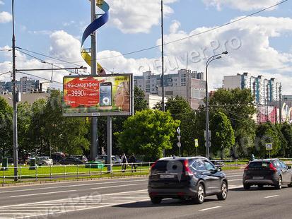 Рекламная конструкция Мичуринский пр-т, д. 74 (напротив) (Фото)