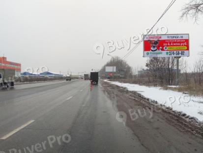 Рекламная конструкция Старокаширское ш., 750м до поворота на Володарское ш., слева (Фото)