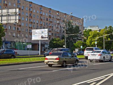 Рекламная конструкция Ленинский пр-т, д. 45, 1-2 оп. до съезда на Зелинского ул. (Фото)