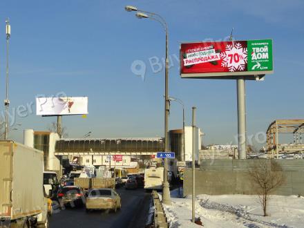 Рекламная конструкция Щелковское ш., д.18, съезд с МКАД, справа (Фото)