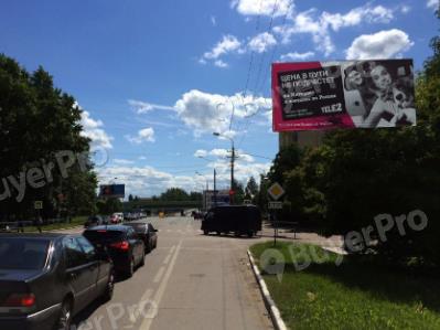 Рекламная конструкция г. Волоколамск, ул. Ново-солдатская, поворот на проезд Строителей, слева (Фото)