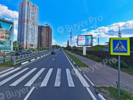 Рекламная конструкция г. Одинцово, 01км+050м, слева от Минского шоссе, напротив д. 16 по ул. Маковского (Фото)