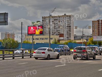 Рекламная конструкция Звенигородское ш. при движении в центр, 2-я оп. до съезда на 3-й Силикатный проезд (Фото)