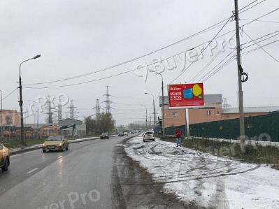 Рекламная конструкция г. Химки, Коммунальный пр-д , 150 м после поворота с Транспортного пр-да (Фото)