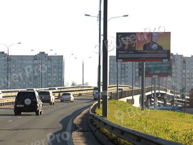 Рекламная конструкция г. Королев, Станционная улица  д.1, между 7-8 опорами после въезда на эстакаду, 204A1 (Фото)