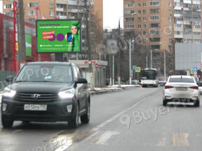 Рекламная конструкция г. Химки, проспект Мельникова, д. 1 (напротив), 250 м после поворота с ул. Дружбы, №CB109B1 (Фото)