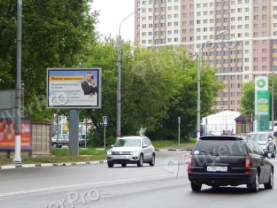 Рекламная конструкция г. Жуковский, ул. Гагарина, напротив д. 83, выезд с АЗС BP, CB47B5 (Фото)