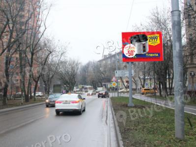 Рекламная конструкция г. Химки, Ленинский проспект, вблизи д. 2, 30 м после поворота с ул. Кудрявцева, №CB89A (Фото)