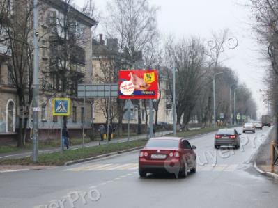 Рекламная конструкция г. Химки, Ленинский проспект, вблизи д. 2, 30 м после поворота с ул. Кудрявцева, №CB89B (Фото)
