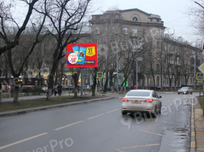 Рекламная конструкция г. Химки, Ленинский проспект, вблизи д. 13, 20 м после поворота с ул. Победы, №CB90B (Фото)