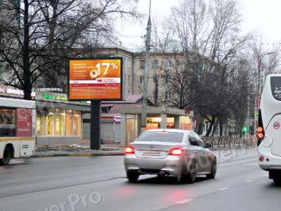 Рекламная конструкция г. Химки, ул. Маяковского, вблизи д. 14, ост. ул. Первомайская, №CB92B3 (Фото)