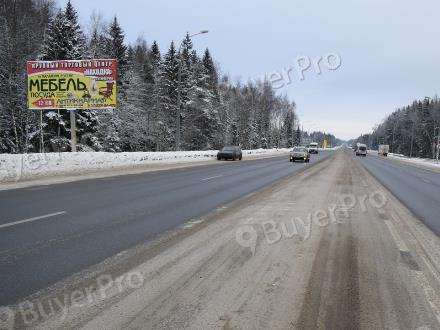 Рекламная конструкция Минское шоссе  83км 300м, после поворота на Дорохово (только ВИНИЛ) без подсвета (Фото)
