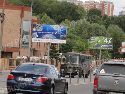 Рекламная конструкция Волоколамское ш., 21,0 км, (3,9 км от МКАД), справа, около ТЦ ИЮНЬ, г.Красногорск (Фото)