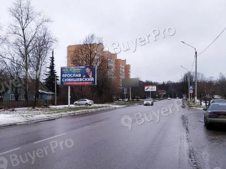 Рекламная конструкция г. Электросталь, ул. Жулябина, д. 18 (через дорогу) (Фото)