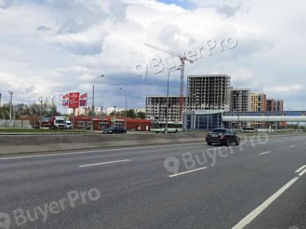 Рекламная конструкция Калужское шоссе, 35км + 100м, справа (возле офиса продаж ЖК Кленовые аллеи) (Фото)