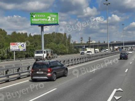 Рекламная конструкция Киевское шоссе, 18км + 900м, справа (после съезда с МКАД) (Фото)