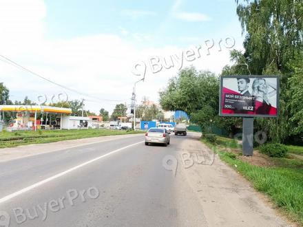 Рекламная конструкция г. Ивантеевка, ул. Хлебозаводская, после д. 3с1, справа при движении в сторону Ярославского шоссе (перед переездом) (Фото)