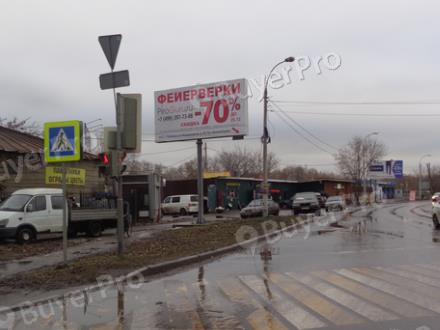 Рекламная конструкция Проектируемый проезд №4037, перед поворотом на Некрасовку, пересечение с ул. Инициативная (Фото)