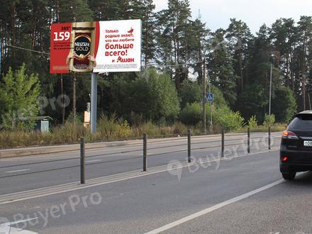 Рекламная конструкция г. Щёлково, Фряновское шоссе, км 19+100, право, напротив поворота на пос. Литвиново, №902B (Фото)