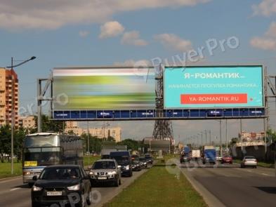 Рекламная конструкция Витебский пр-т 73(в центр,правый)  (Фото)