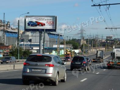 Рекламная конструкция М. Жукова пр-т 3 / въезд на виадук/ в центр  (Фото)